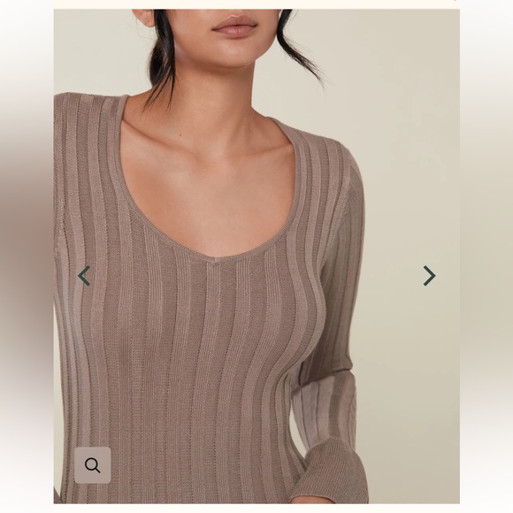 NWT - Rachel Parcell Wide Rib Sweater Dress in Grey - Picture 4 of 10